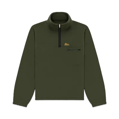 Aime Leon Dore Unisphere Quarter Zip Fleece Pullover "Green"