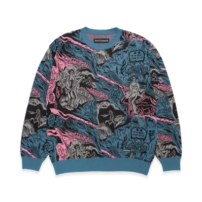 WACKO MARIA Jacquard Knit Sweater "Blue"
