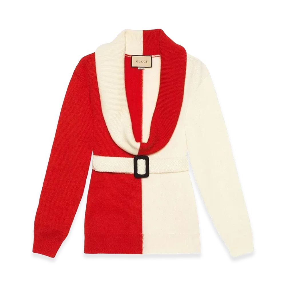 GUCCI Women's Sweaters "White/Red"