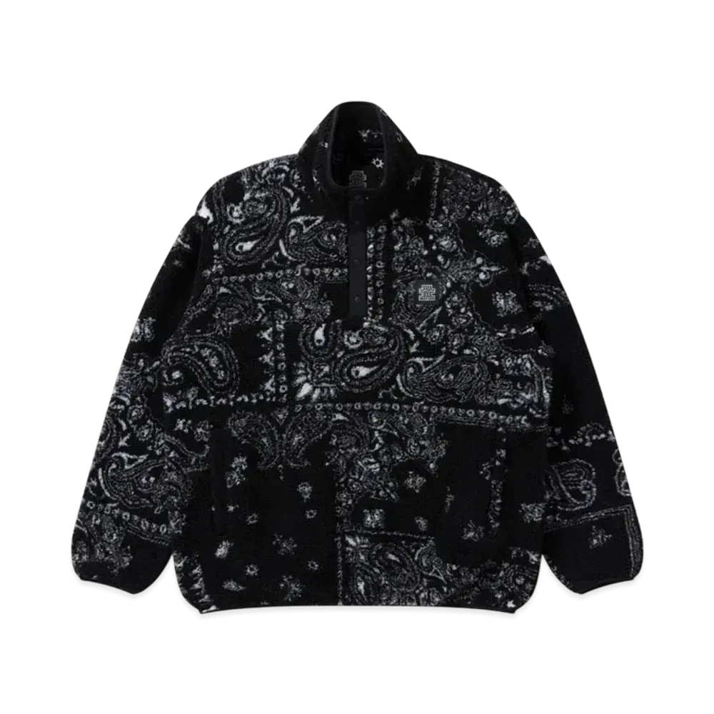BlackEyePatch OG Label Paisley Fleece Pullover "Black"
