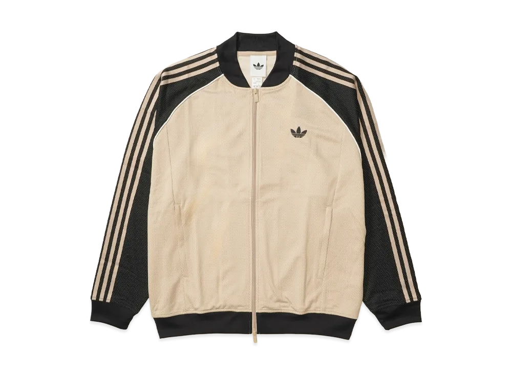 アディダスオリジナルス ルーズメッシュ トラックトップ "ストーンカーキ"