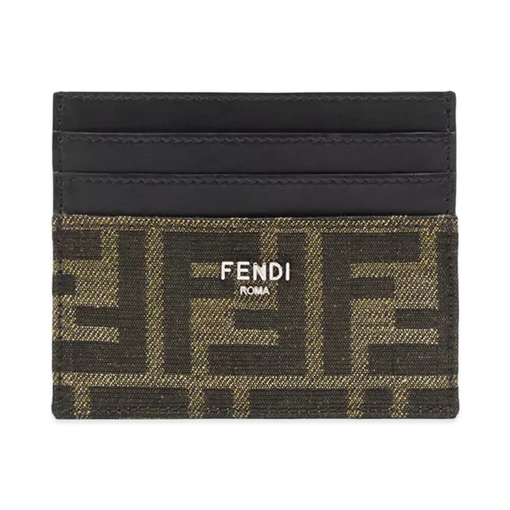 FENDI FF Jacquandi Card Holder "Brown"
