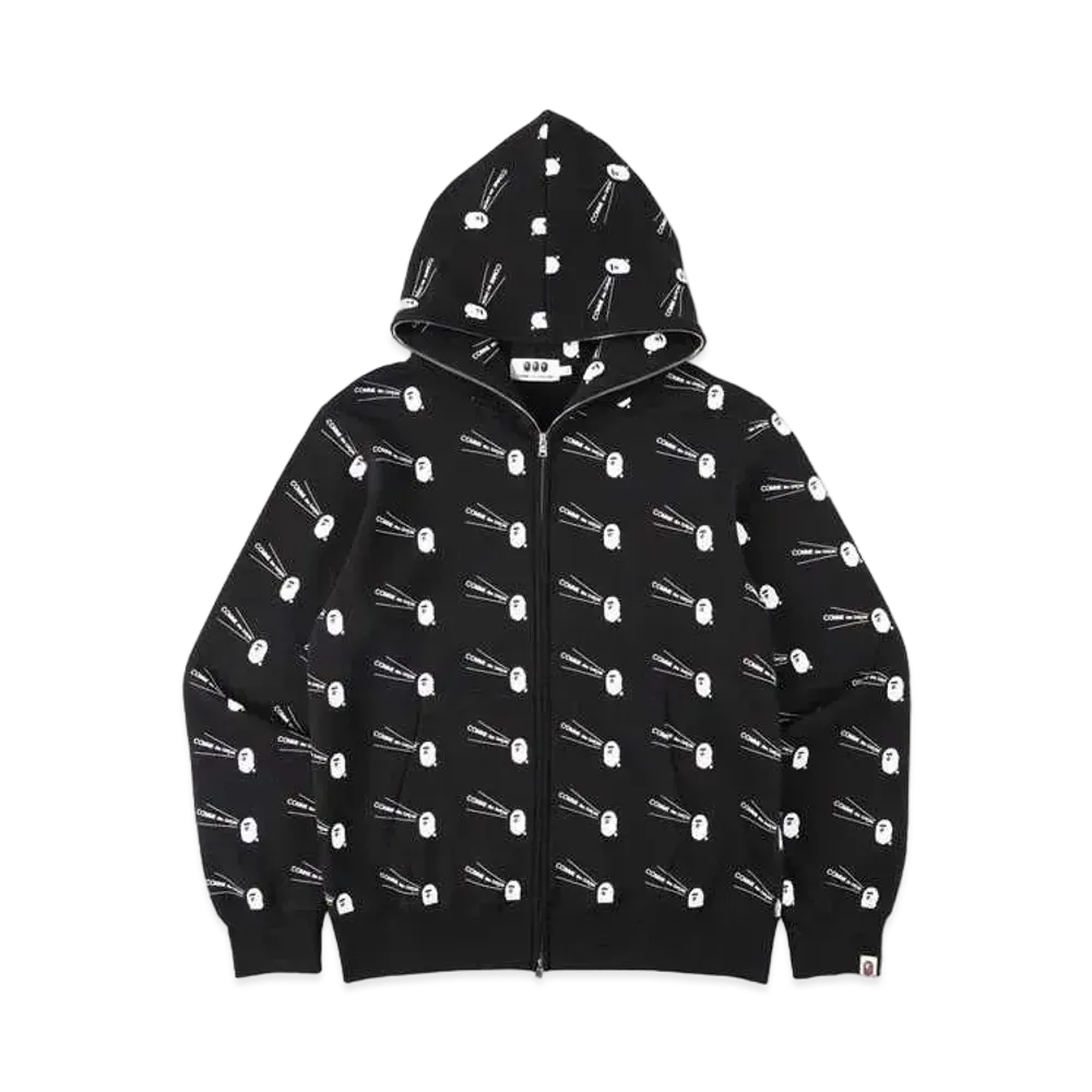A BATHING APE CDG OSAKA FULL ZIP HOODIE "Black"