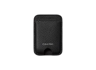 Calvin Klein Leather RFID Magnetic Phone Cardholder "Black"