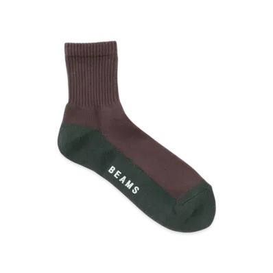 BEAMS Switch Bottom Socks "BrownGreen"