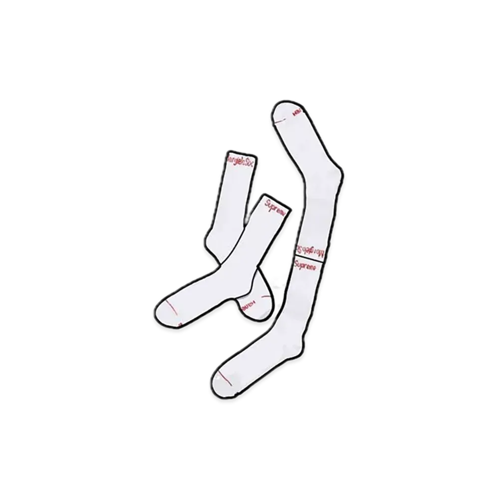 Supreme x MM6 Maison Margiela Hanes Crew Socks (1 Pack) "White"