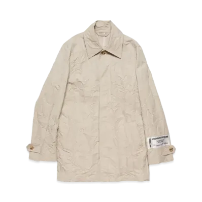 Acne Studios Crinkle Trench Coat "Light Beige"