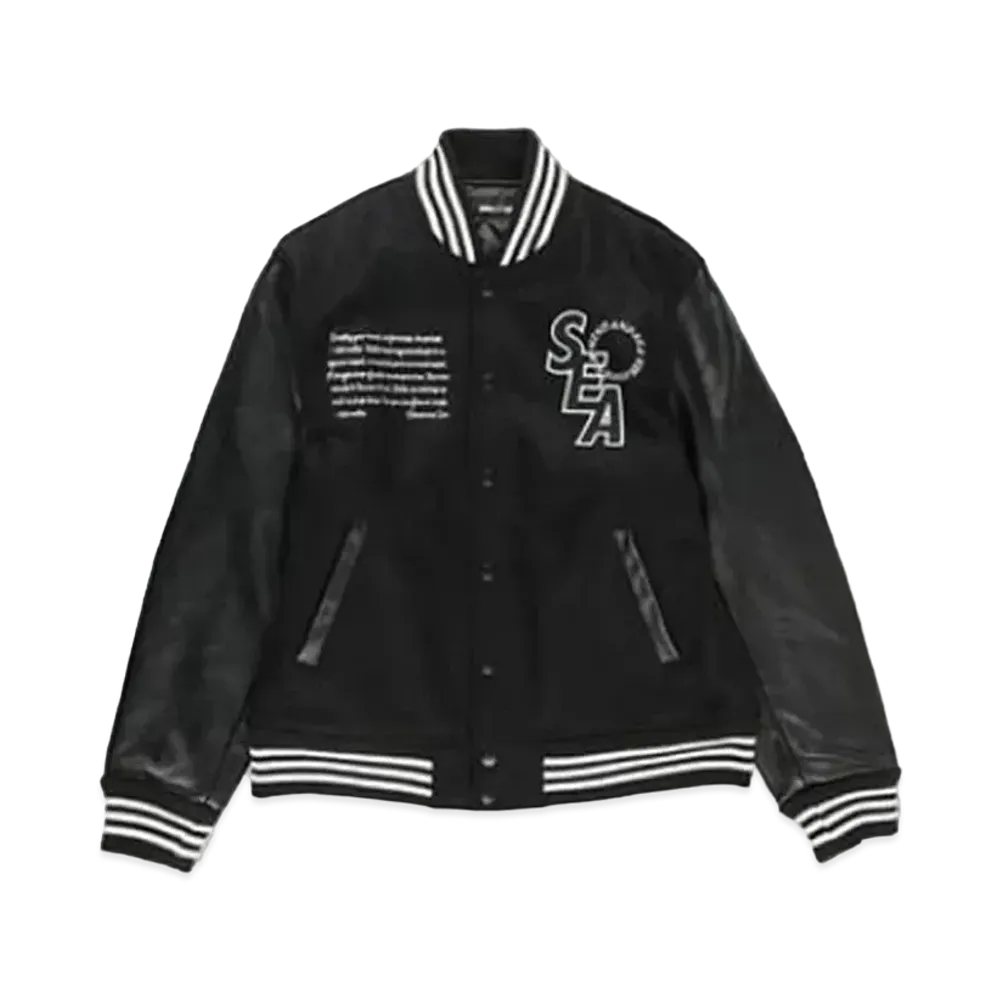WIND AND SEA WDS Varsity Jacket "Black"