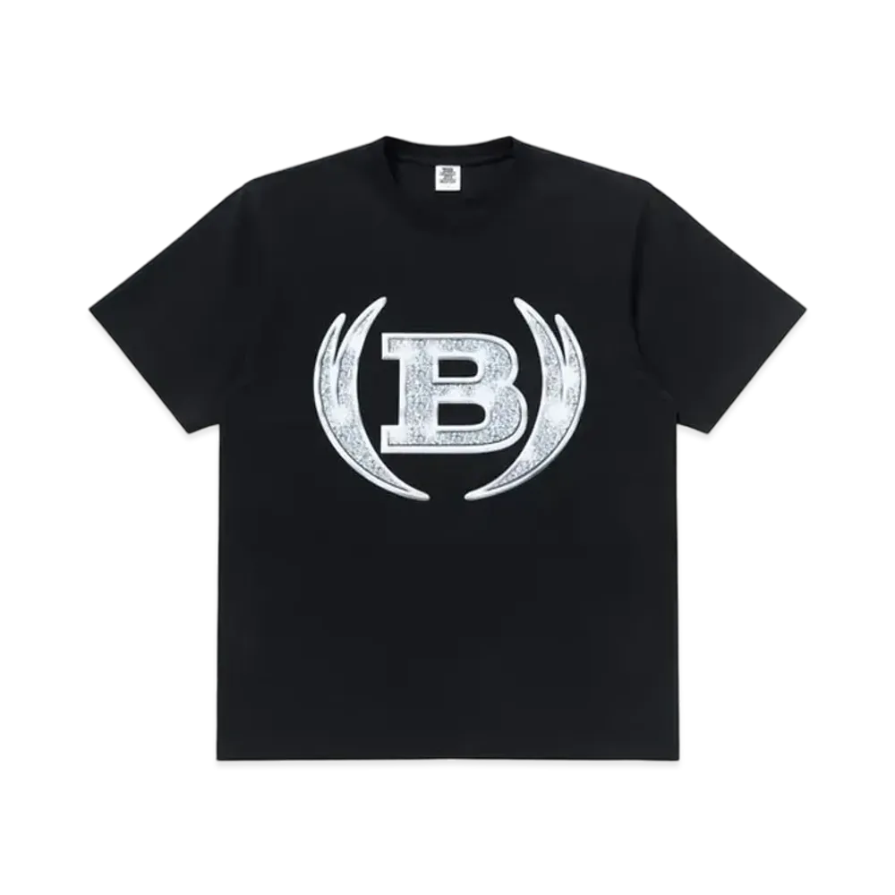 Black Eye Patch Iced Out Winged Logo Tee "Black"