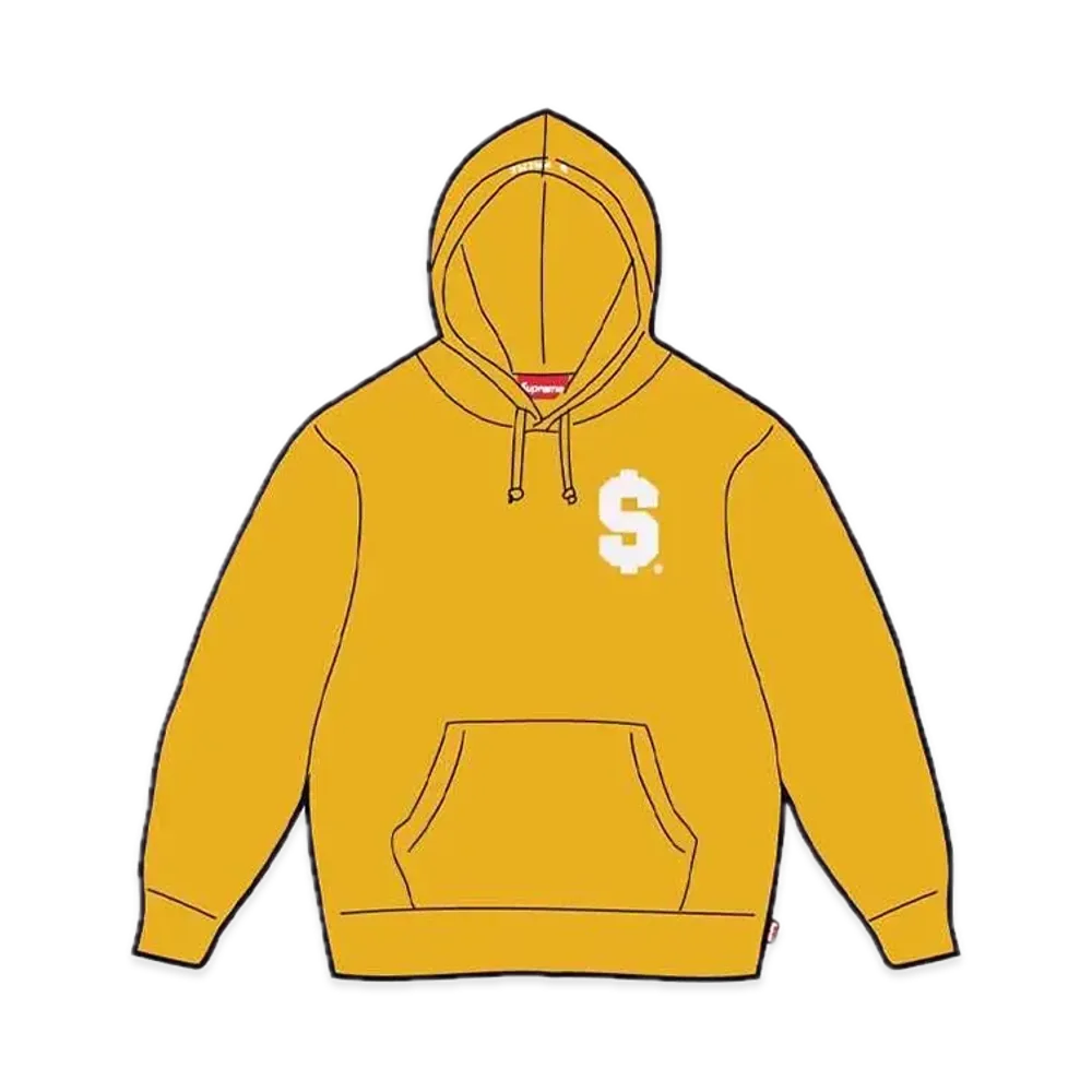 シュプリーム ドル フーデッド スウェットシャツ "ゴールド"