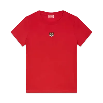 KENZO 'LUCKY TIGER' Embroidered Classic T-shirt "Cherry"