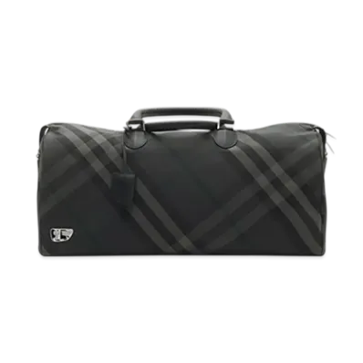 Burberry Grid Duffle Bag "Charcoal"
