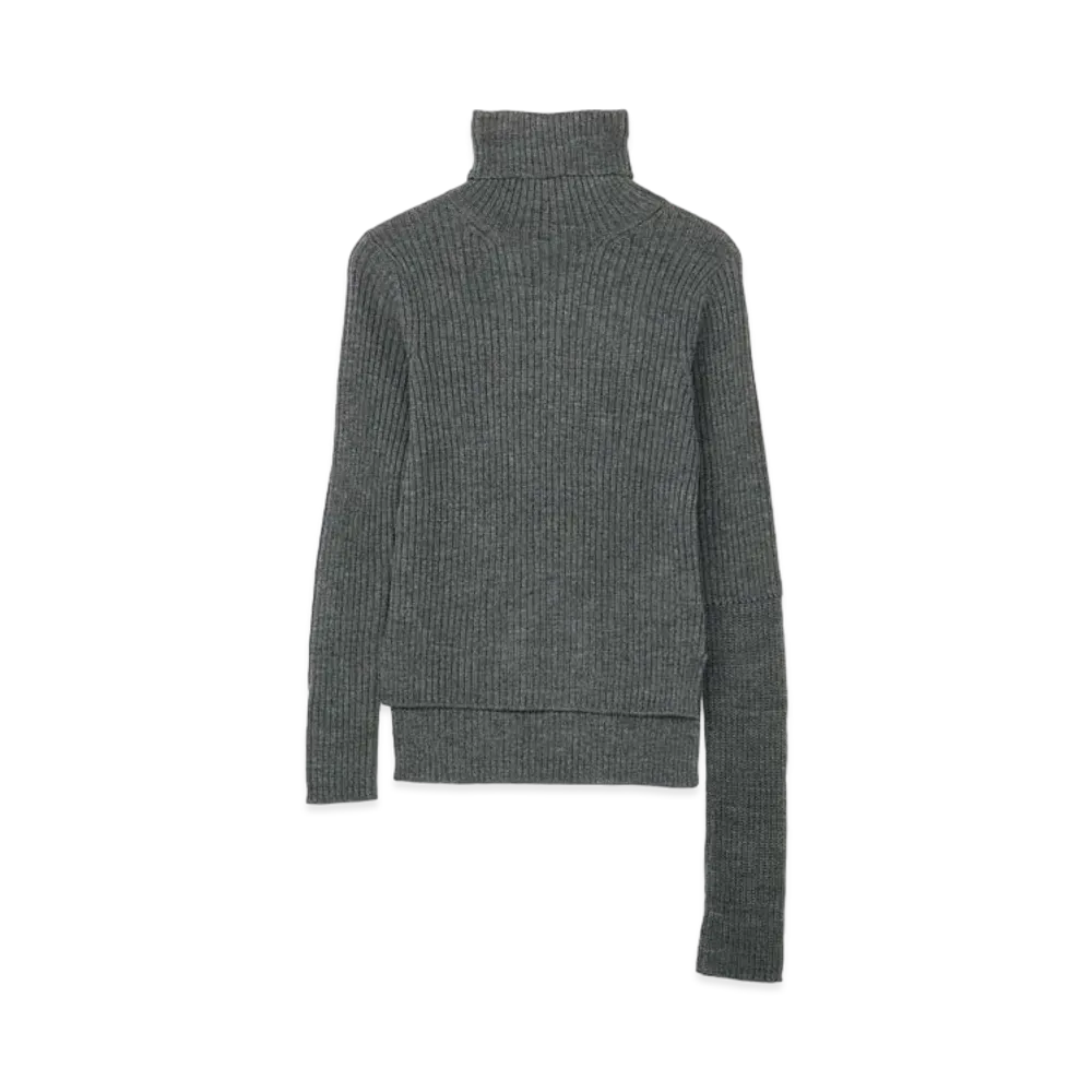 Yohji Yamamoto Y's RIB KNIT HIGH NECK PULLOVER "Gray"