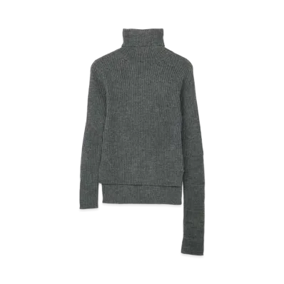 Yohji Yamamoto Y's RIB KNIT HIGH NECK PULLOVER "Gray"