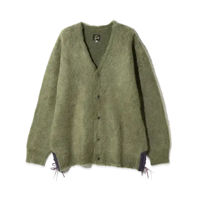 NEEDLES EP Mohair Cardigan-Solid "Green"