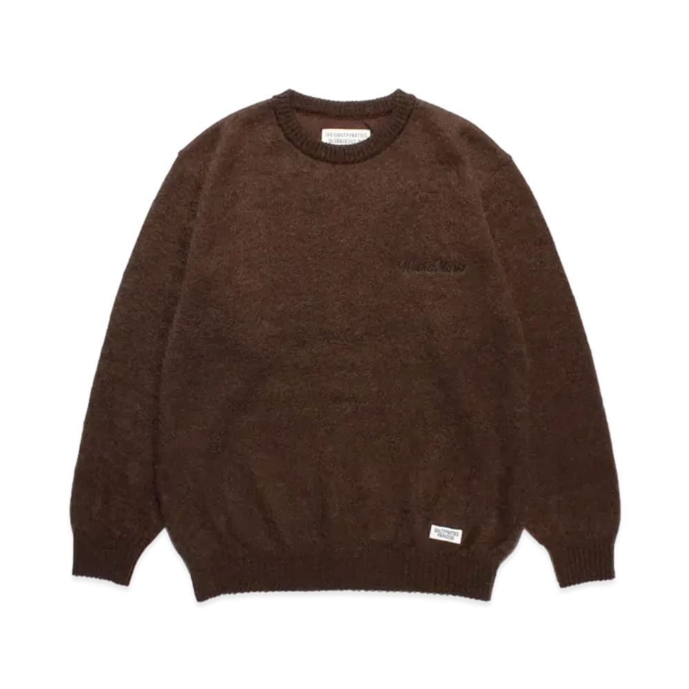 WACKO MARIA Mohair Knit Sweater "Brown"