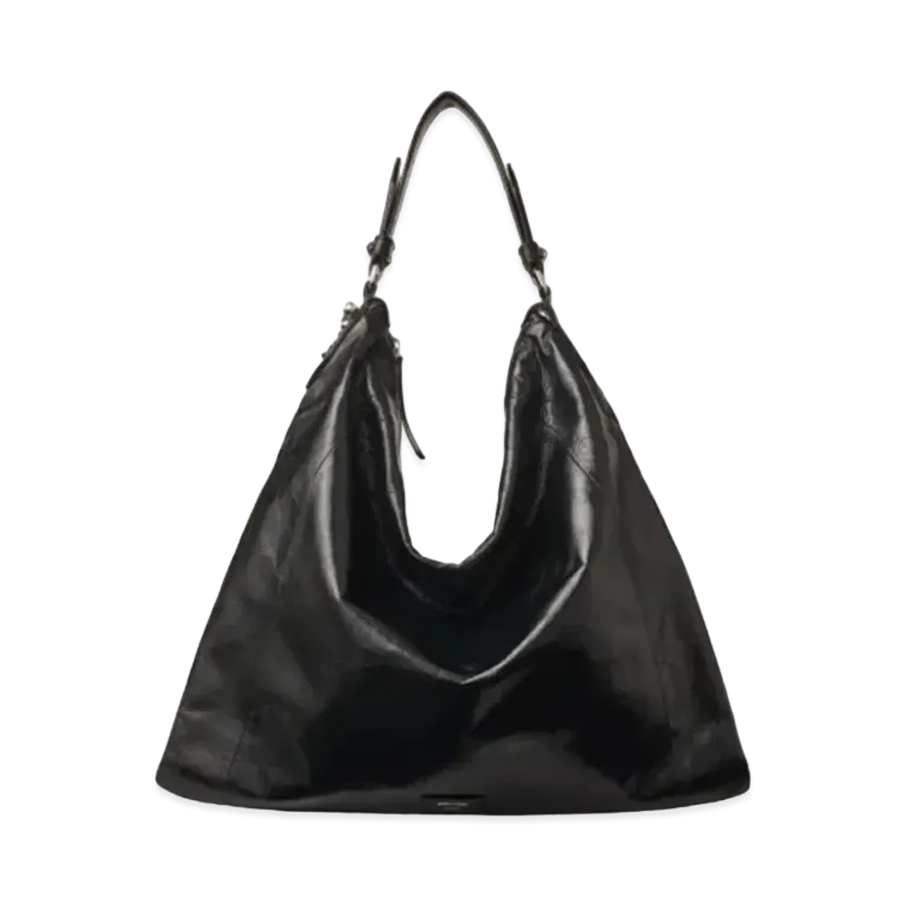 Jimmy Choo Ana Hobo/S Vintage Leather Hobo Handbag "Black"