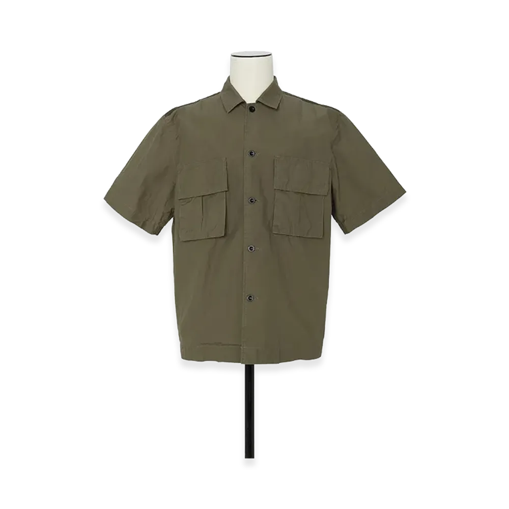 sacai Cotton Weather Shirt "Beige/Dark Khaki"