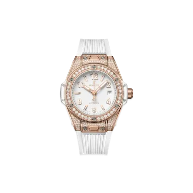 HUBLOT Big Bang One Click King Gold White Pave 33mm