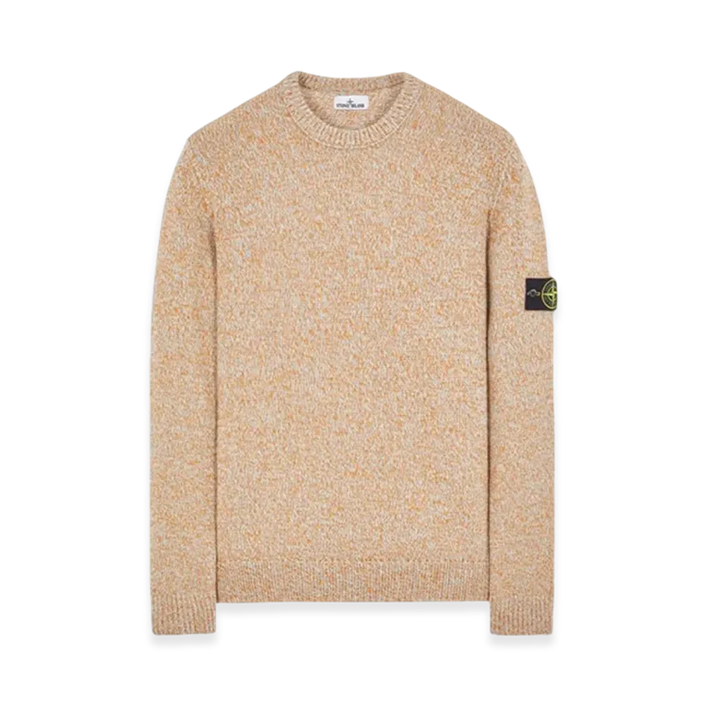Stone Island 515A4 Three Color Mouline Lambswool Crewneck Knit - 23FW "Stucco"