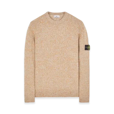 Stone Island 515A4 Three Color Mouline Lambswool Crewneck Knit - 23FW "Stucco"