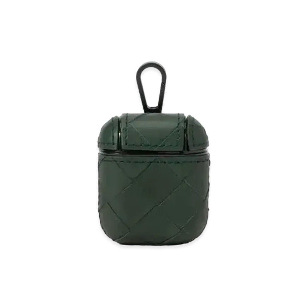 Bottega Veneta Intrecciato Calfskin AirPods Case "Pine"