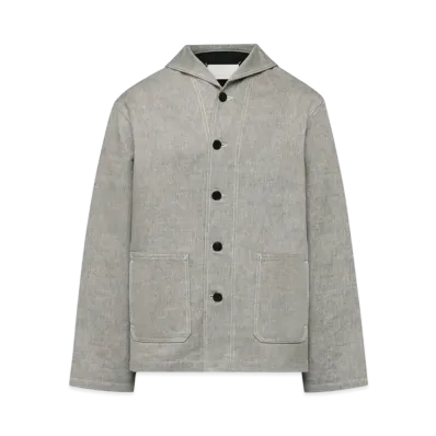 Maison Margiela Men's Broken Twill Button Jacket "Caviar"