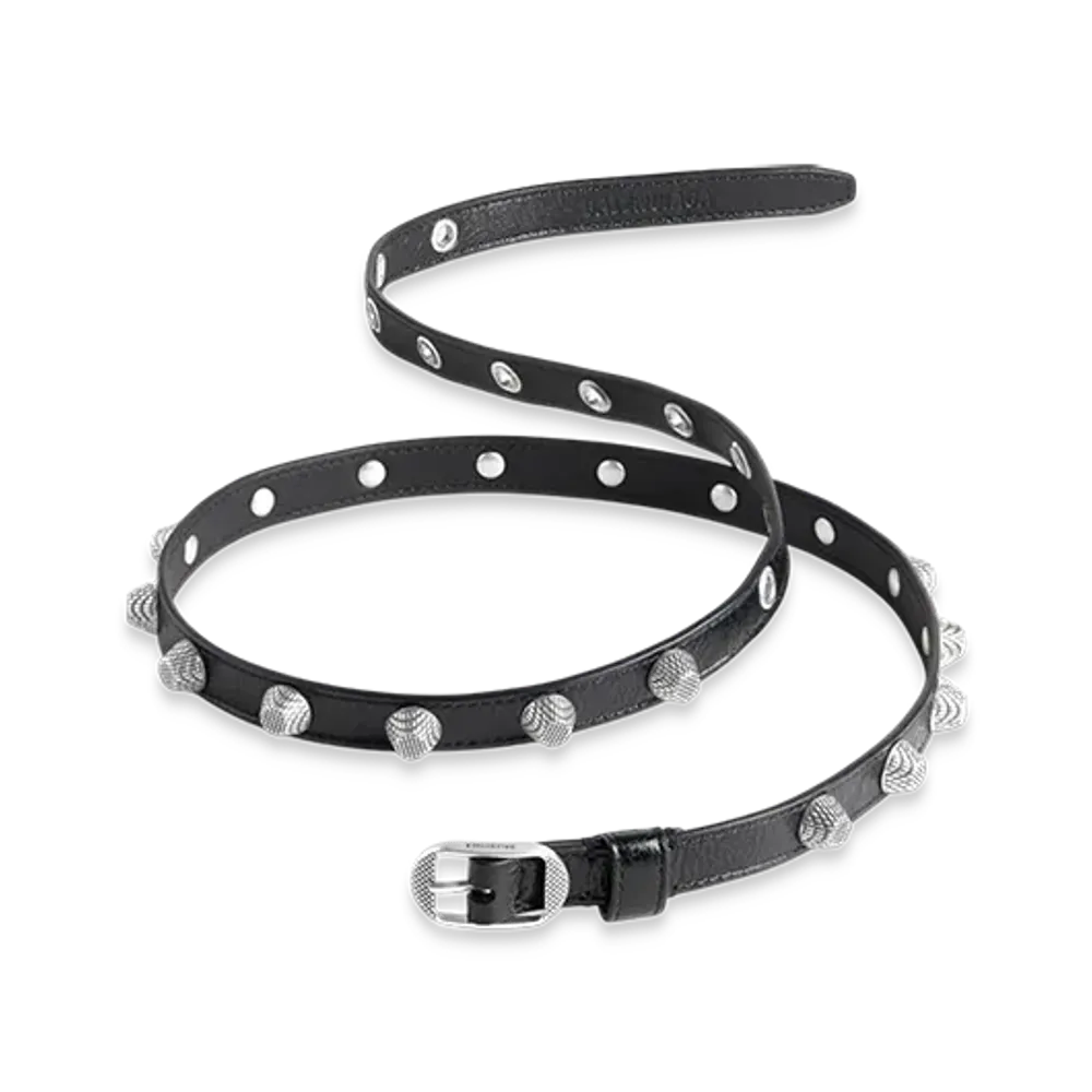 BALENCIAGA Le Cagole Stud Belt "Black"