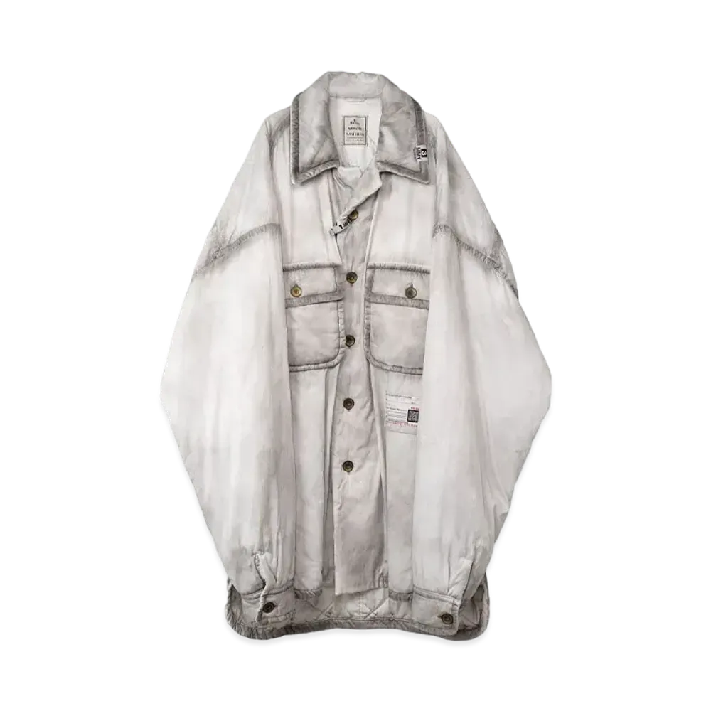 Maison MIHARA YASUHIRO Distressed Huge Puffer Shirt "Light Gray"