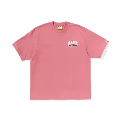 A BATHING APE Hand Draw Bape Relaxed Fit Tee "Pink"