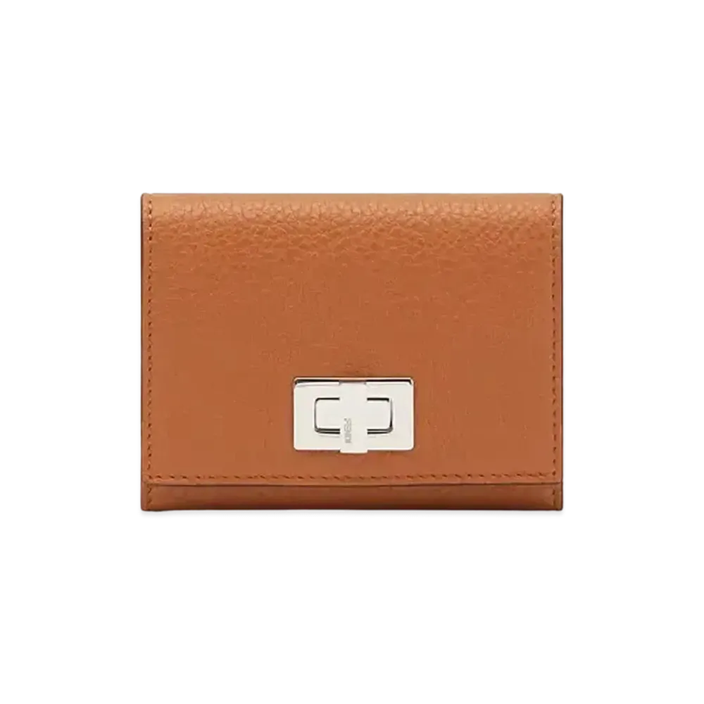 FENDI Business Card Case Leather "Brown"