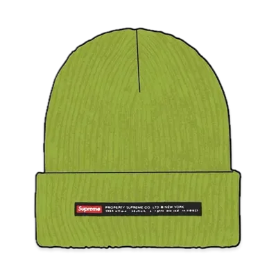Supreme Property Label Beanie "Olive"