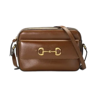 GUCCI Horsebit 1955 Small Shoulder Bag "Brown"