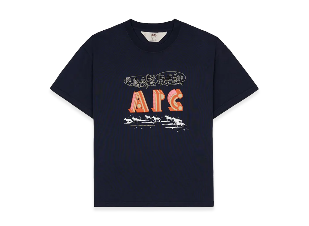 A.P.C. x Brain Dead In A Daze T-shirt "Navy"