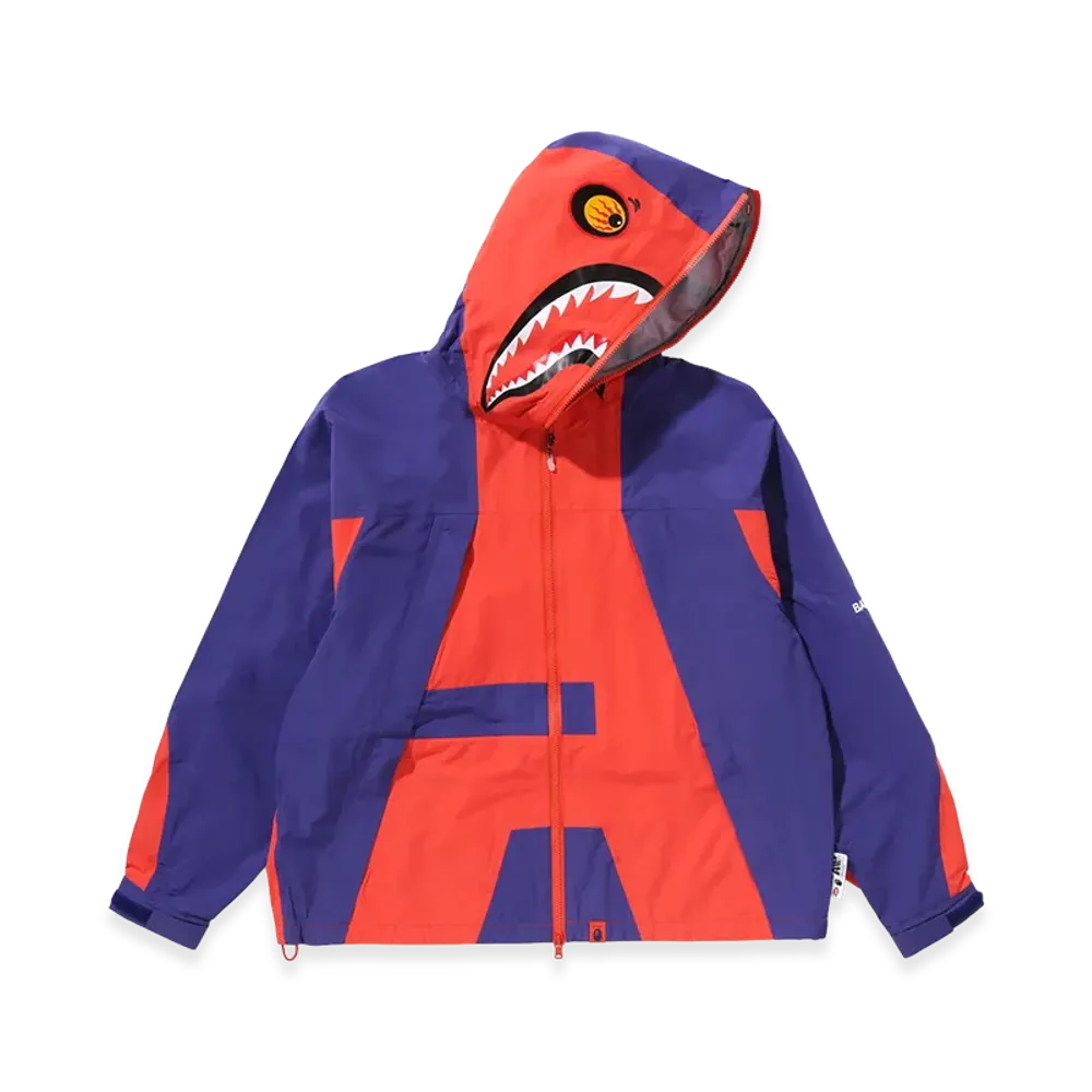 A BATHING APE x KAZUKI KURAISHI 3-Layer Shark BPAW Snowboard Jacket "Orange"