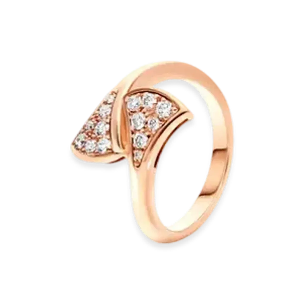 BVLGARI Divas' Dream Ring With Pave Diamonds "Pink Gold"