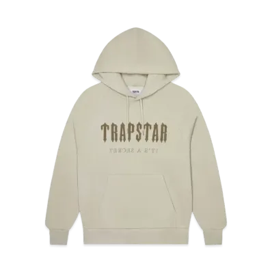 TRAPSTAR Chenille Decoded Hoodie "Oatmeal"