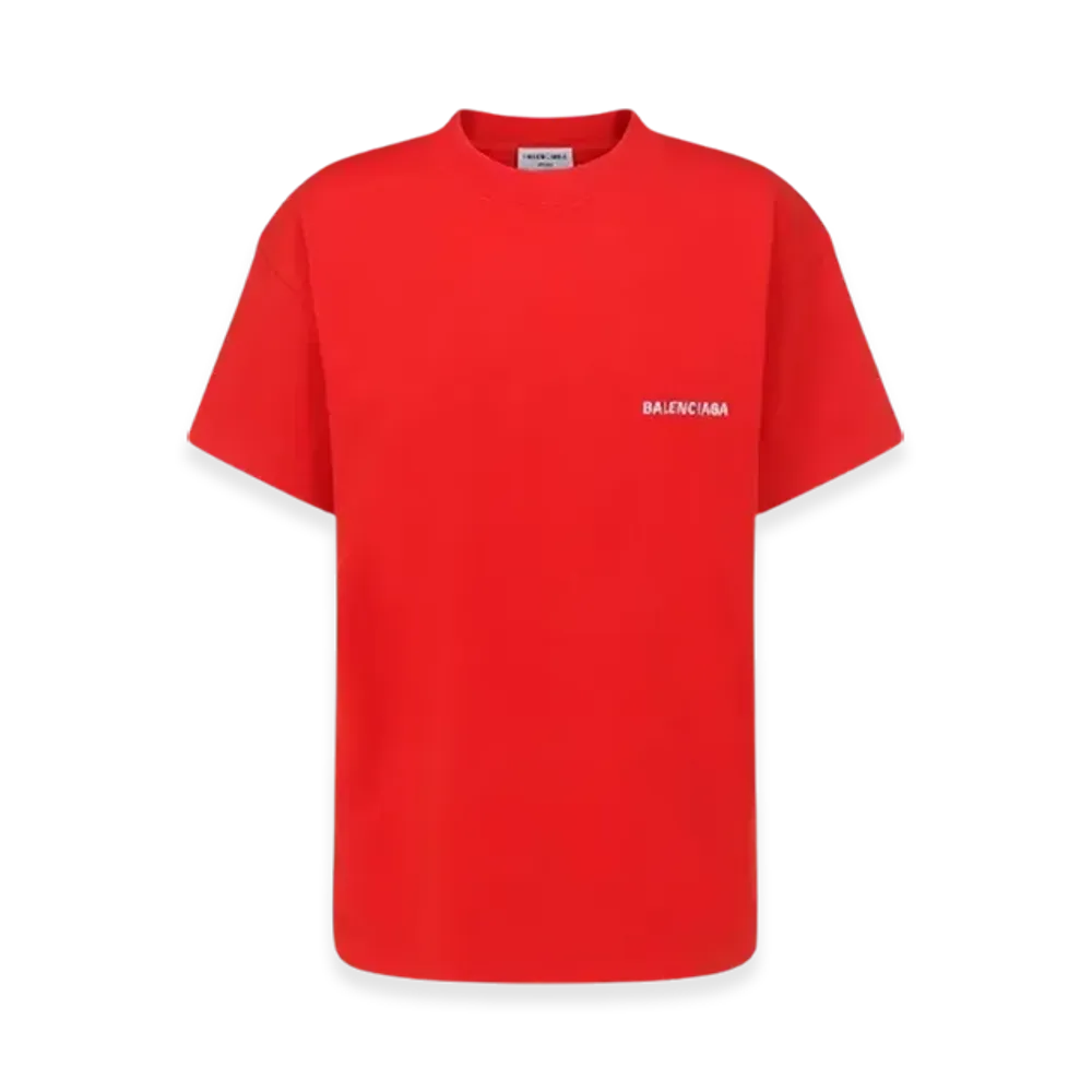 BALENCIAGA Women's Back Medium Fit T-Shirt "Red"