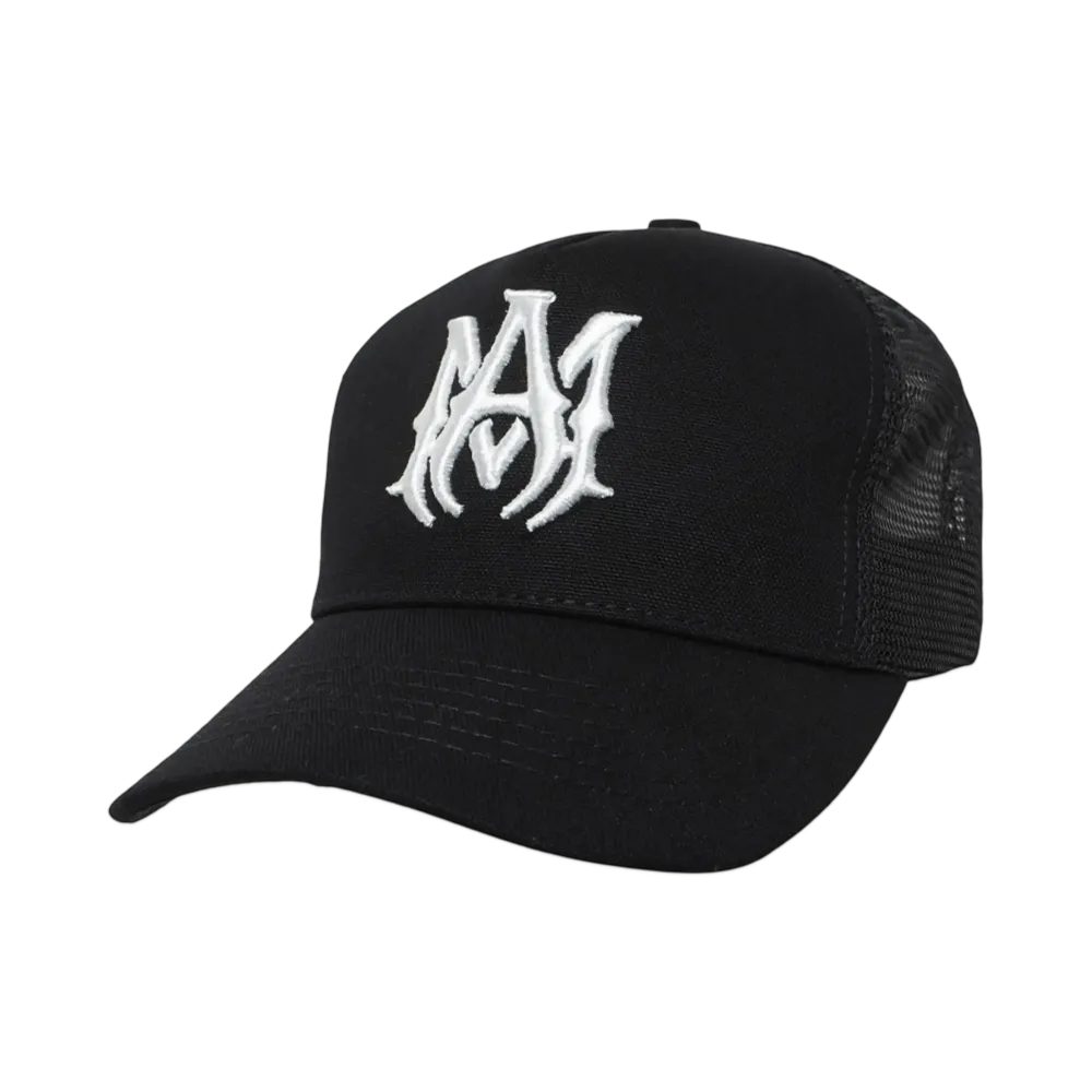 AMIRI MA Logo Trucker Hat "BLACK/WHITE"