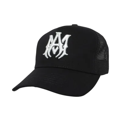 AMIRI MA Logo Trucker Hat "BLACK/WHITE"
