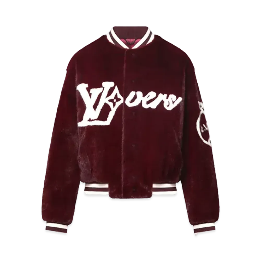 Louis Vuitton Mink Bomber "Burgundy"