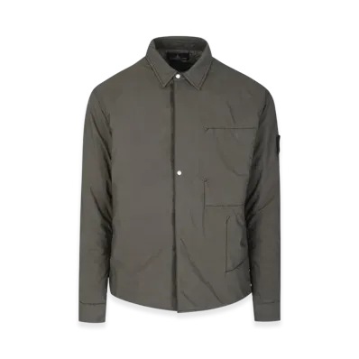 Stone Island Shadow Project 10412 HD Pelle OVO Cotton-TC Padded Overshirt - 22SS "Fango"