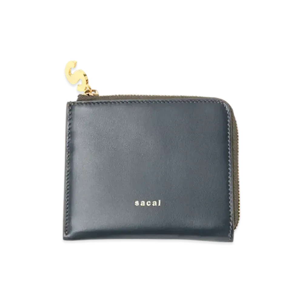 sacai Bicolor Half Wallet "Navy/Khaki"