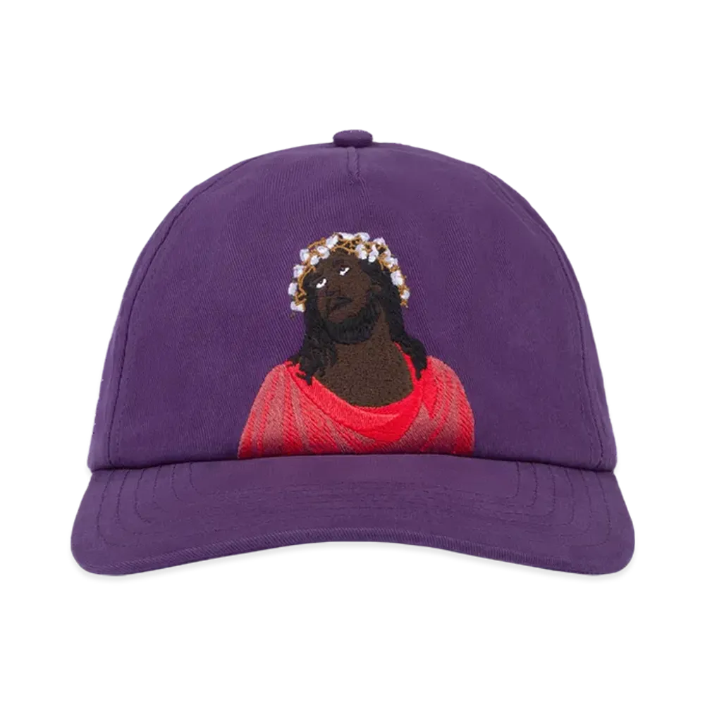 DENIM TEARS Black Jesus Cap "Purple"