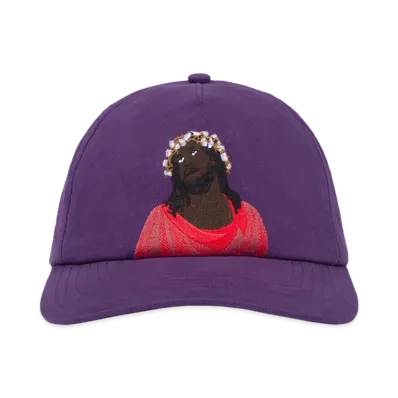 DENIM TEARS Black Jesus Cap "Purple"