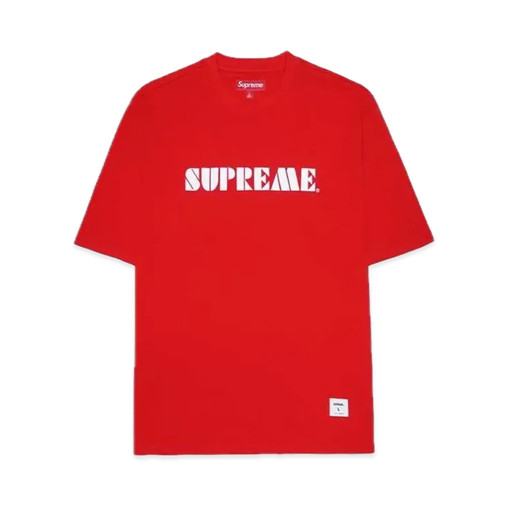 Supreme Stencil Embroidered S/S Top "Red"