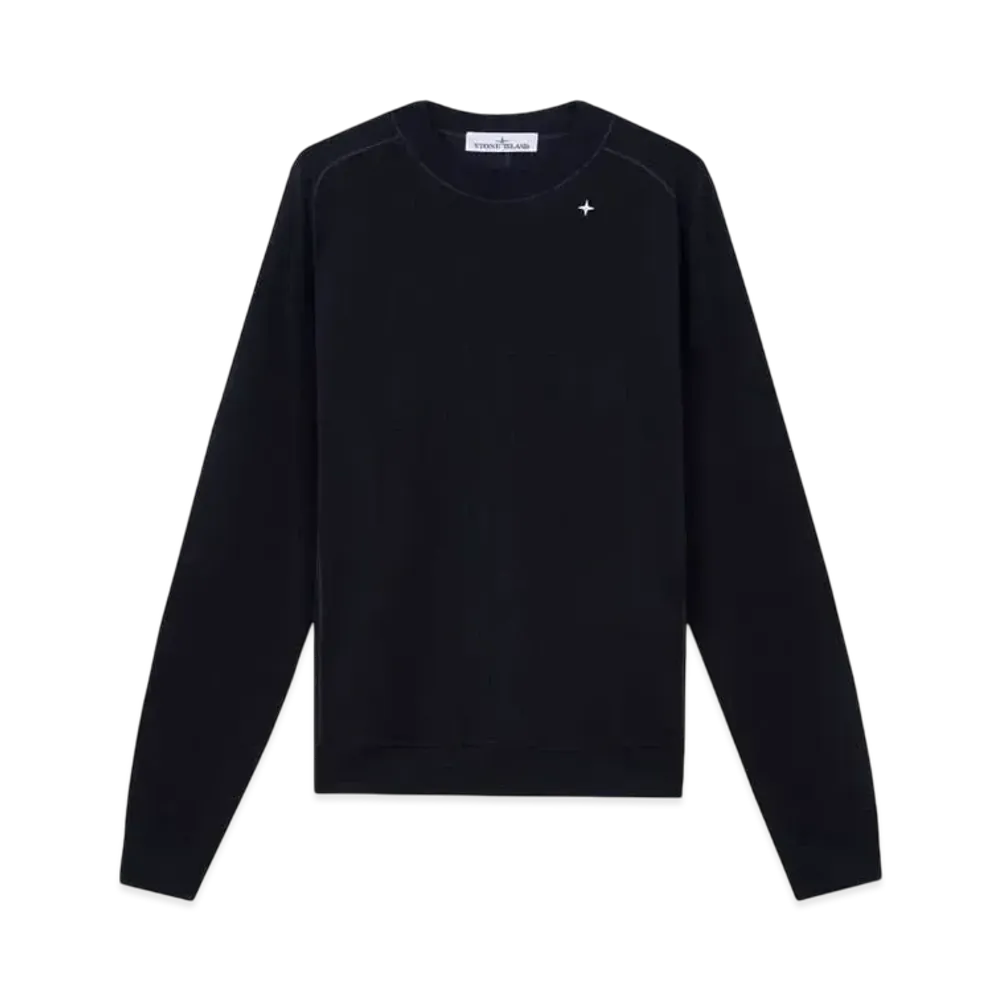 Stone Island 623G5 Light Stretch Wool Cotton Fleece Stone Island Stellina "Marine Blue"