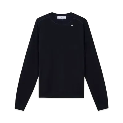 Stone Island 623G5 Light Stretch Wool Cotton Fleece Stone Island Stellina "Marine Blue"