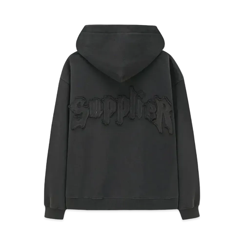 SUPPLIER Back Logo Iron Hoodie "Black"