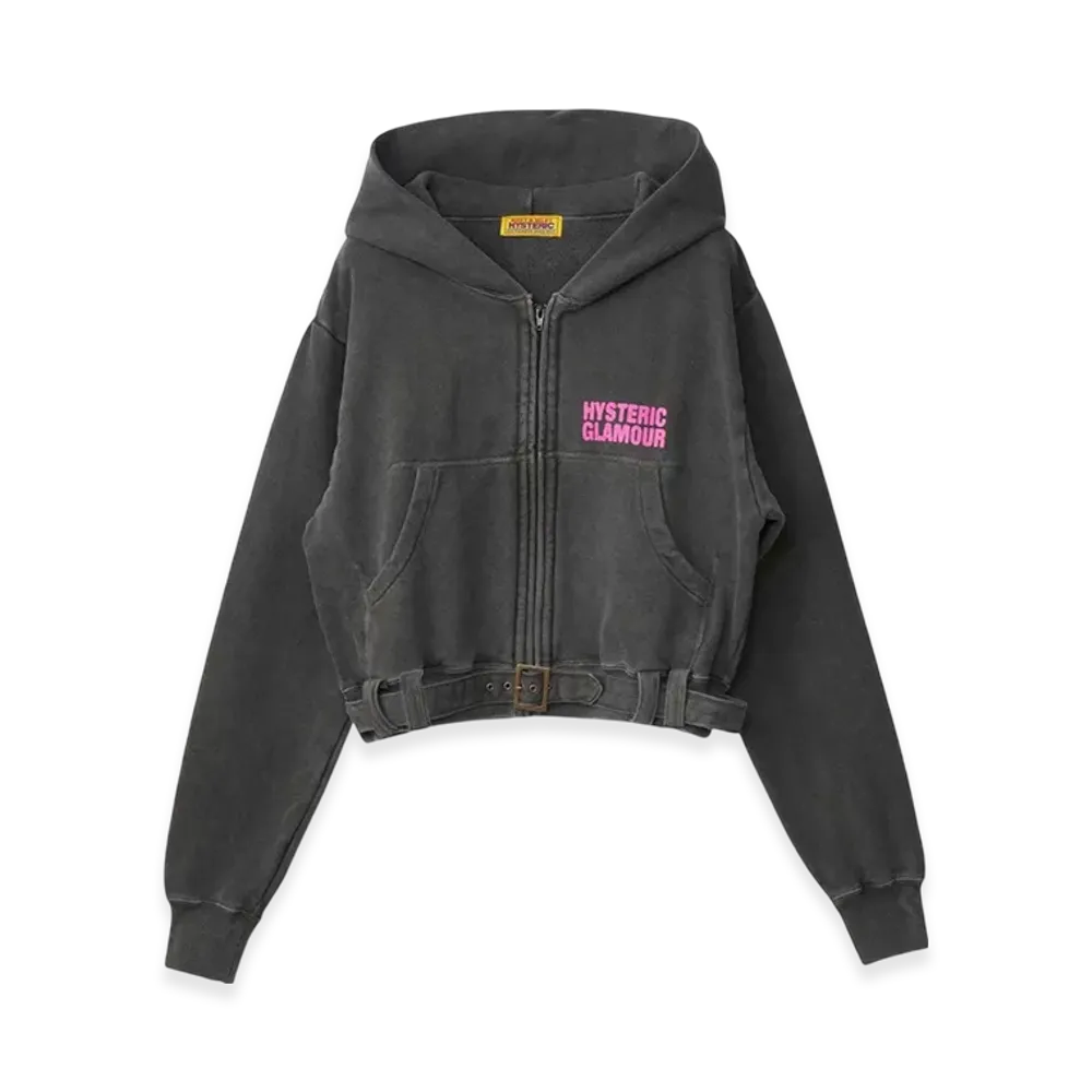 HYSTERIC GLAMOUR Babysitting Club Short Hoodie "Black"